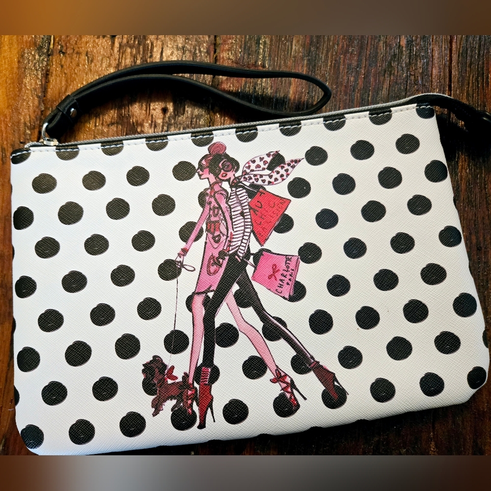 Izak New York Cosmetic Toiletry Bag - Whimsical Woman With Dog
